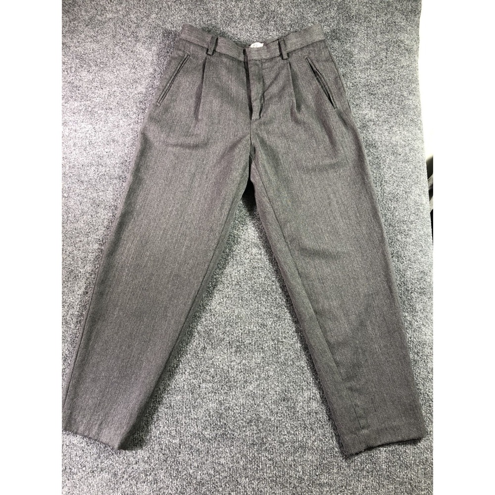 Woolrich Dress Pants Women's 26x27 Gray 100% Wool Office Trousers Made in Italy